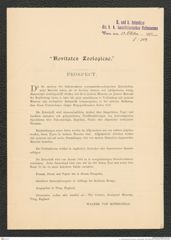 k.k. naturhistorisches Hofmuseum, Intendanzakten 1885-1896 (Hauer), Aktenzahl Z.504/1893, Seite 1